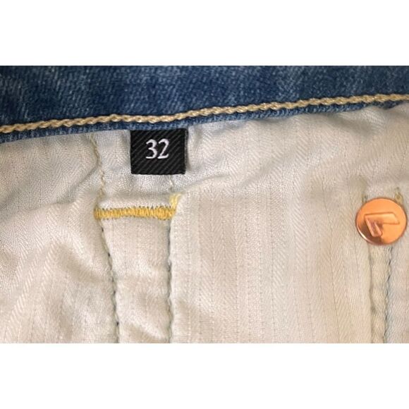 7 For All Mankind 7FAM Josefina Slim Boyfriend Mid Rise Crop in Formosa, Size 32 - Picture 11 of 16